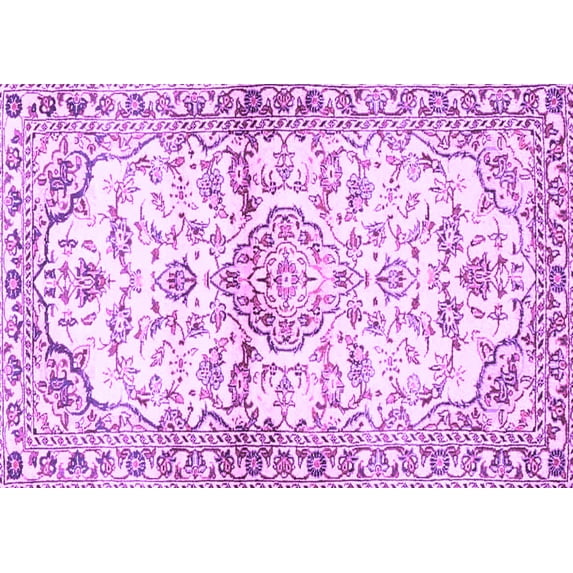 Ahgly Company Indoor Rectangle Persian Purple Traditional Area Rugs, 2' x 5'