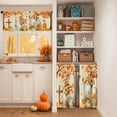 thumbnail image 2 of Mloabuc Fall Kitchen Window Curtains and Valances Set 36 Inch, Orange Gnome Pumpkins Maple Leaves Vintage Short Tier Curtain for Cafe Living Room Bathroom, Autumn 3 Pieces Set Kitchen Decor, 2 of 6