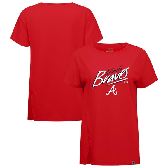 Women's Levelwear Red Atlanta Braves Influx Sizzle T-Shirt