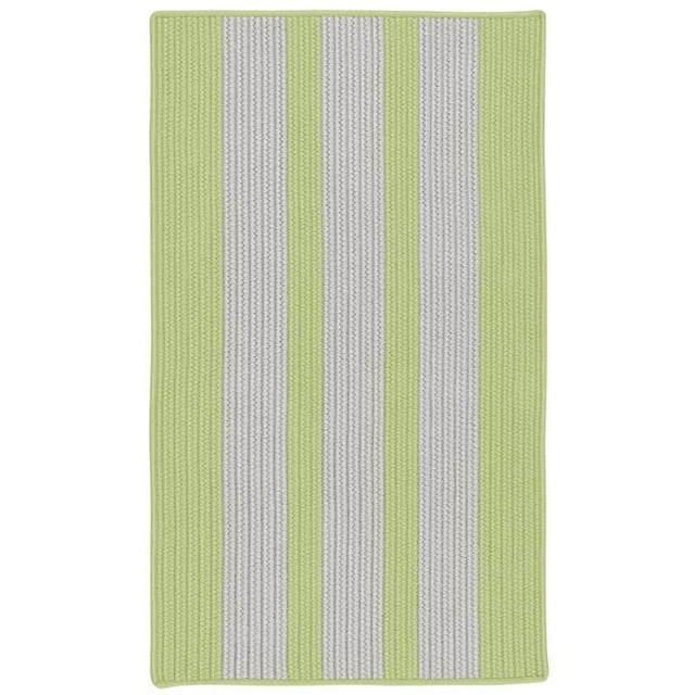 Colonial Mills Rug EV77R084X108S Everglades Vertical Stripe Braided Area Rug Horizon Green - 7 x 9 ft.