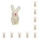 thumbnail image 2 of Wosthever Mini conejo articulado resistente al desgaste conejito de peluche colgante muñeca regalos Beige 4,5 cm Beige 4.5 cm 10piezas Wosthever CBP274162, 2 of 5