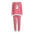 thumbnail image 6 of Secret Treasures Women's Hacci Fleece Long Sleeve Top and Joggers, 2-Piece Pajama Set, 6 of 6