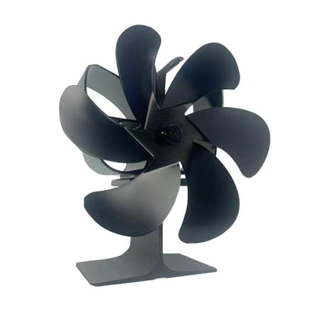 

6 Vanes Wood Burning Fan Fireplace Fan Heating Powered Professional Eco Friendly 6.5x7.5inch Silent Running Black Color