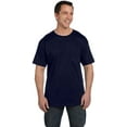 thumbnail image 2 of Hanes 5590 Tagless Pocket T-Shirt Size 3 Extra Large, Navy Blue, 2 of 6
