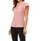 thumbnail image 4 of INSPIRAR CHIC Blusa de Verano para Mujeres con Estampado de Puntos, Cuello de Volantes, Botones, Color Rosa, 4 of 6