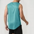 thumbnail image 4 of IDALL Tank Tops Men Mens T-Shirts Sleeveless Shirts for Men Sleeveless Quick Drying Tights Sweat Basketball Training Sports Wear Top Sports Vest Comfort Colors Tshirt Green 3XL, 4 of 5