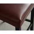 thumbnail image 5 of JESONVID Counter Height Bar Stools Set of 2, 38"H Solid Wood Counter Stools Barstools Chairs with Upholstered Back for Bar Kitchen Restaurant, Red, 5 of 8