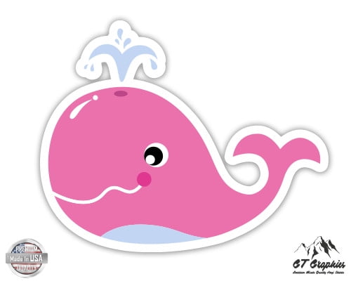 Cute Whale Pink 8 Vinyl Sticker For Car Laptop I Pad Waterproof cute-whale-pink-8-vinyl-sticker-for-car-laptop-i-pad-waterproof
