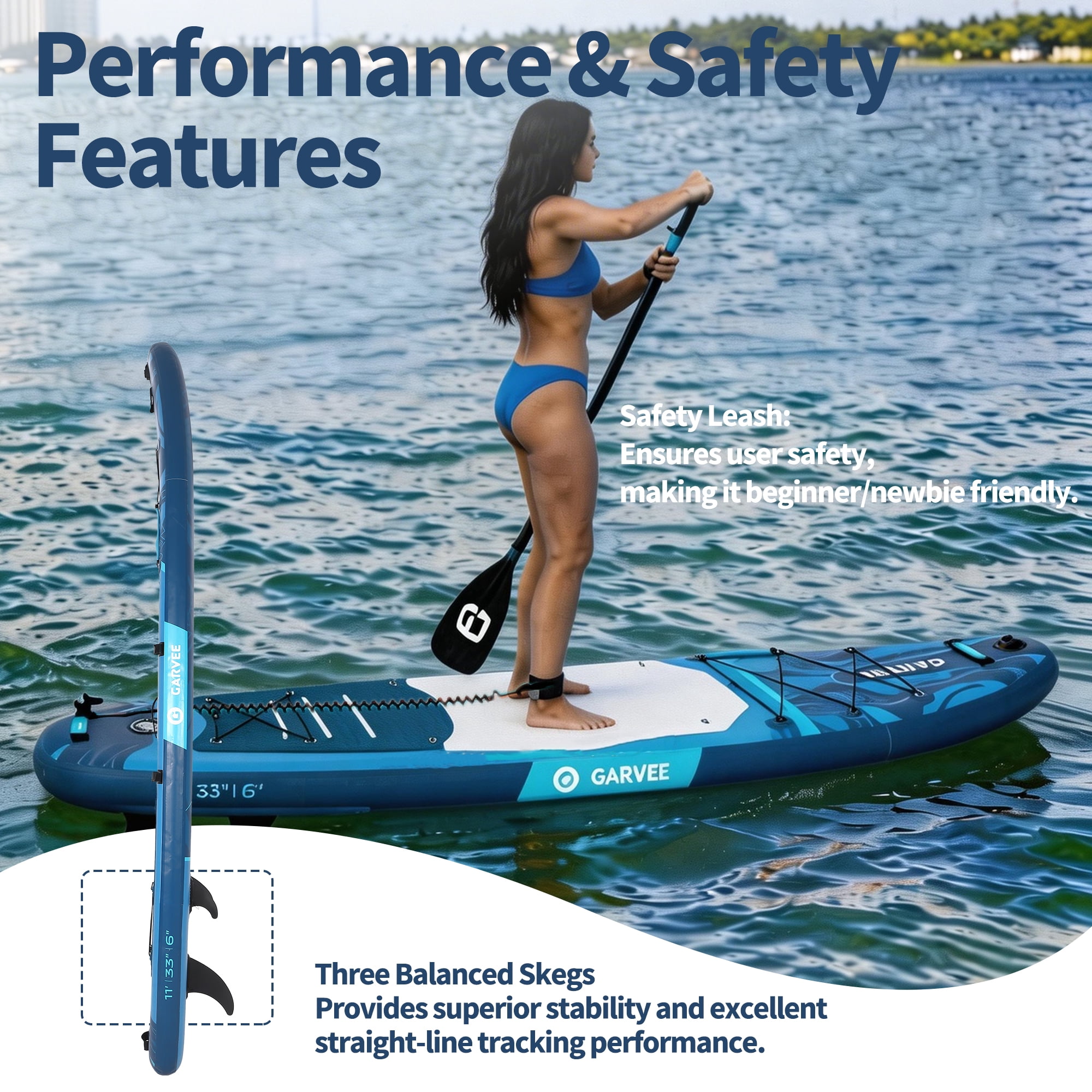 Inflatable Stand Up Paddle Board (SUP) for All Skill Levels - 10'×30" & 10'6"×33" Ultra-Light Boards with Premium Paddle, Pump, Carry Bag & Non-Slip Deck for Youth & Adults