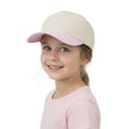 thumbnail image 4 of TOPTIE 5 Panel Kids Trucker Cap Snapback Cotton Sun Hat Youth 2-7 Years Old-Royal Blue Beige, 4 of 6