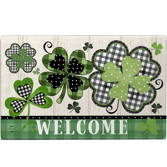 Briarwood Lane St. Patrick's Day Comfort Mat 30x18 Patterned Shamrocks For St. Patrick's Day Comfort Mat