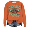 thumbnail image 3 of Women's Casual Crew Neck New York City Football Print Hoodie Ladies Hoodies Zip Front Crop Top Sweatshirt for Women Hooded Long Sleeve Shirt Women Ladies Hoodies Lightweight Hoodie Ladies Zip up, 3 of 3