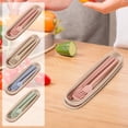 thumbnail image 1 of Stainless Steel Spoon Chopsticks Fork Set 3-Piece Tableware Kit Elegant Durable Finish Dishwasher Safe Portable Compact Design Everyday Entertaining Essential, 1 of 6