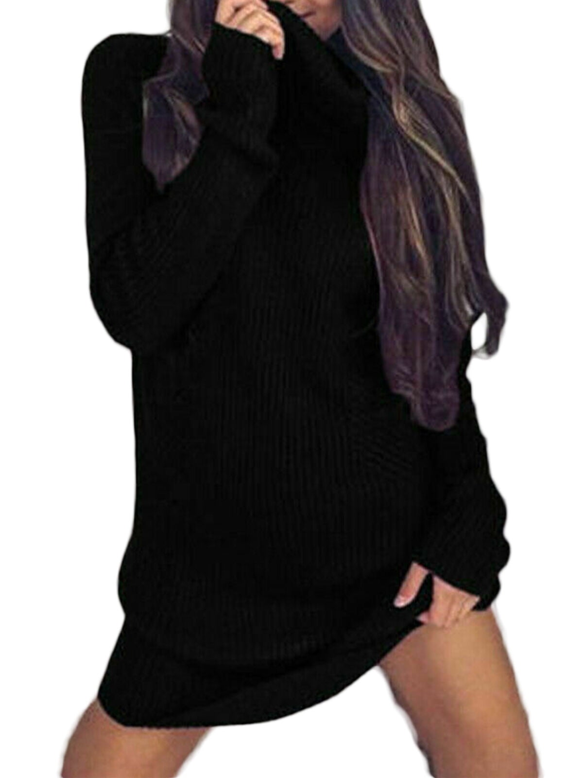 oversized cowl neck sweater dress