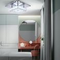 thumbnail image 2 of Diisunbihuo Modern Crystal Chandelier 7.9 Inches Led Ceiling Light Mini Square Flush Mount Ceiling Light for Bedrooms Dinning Rooms Hallway(Cool White,15W), 2 of 8