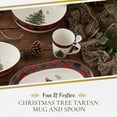 thumbnail image 2 of Spode Christmas Tree Mug & Spoon Set, 14 Oz Porcelain Mug for Coffee, Tea, Milk, Hot Cocoa - Festive Gift Box - Dishwasher & Microwave Safe - Holiday Collection Design for Gifting (Tartan), 2 of 7