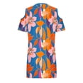 thumbnail image 6 of Ladies' Summer Dress Fashion Printed Strap Beach Skirt Off Shoulder Short Sleeve V-neck Short Dress, 6 of 6