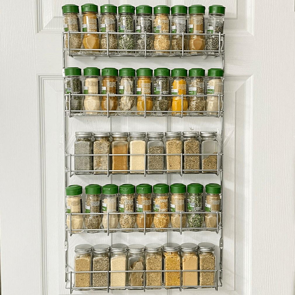 Rustic Home Decor Spice Rack Holds 40-50 Spice Jars 