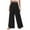 #6Black, variant on Byworldtasic Womens Trousers Womens Casual Loose Fit Palazzo Pants Elastic High Waist Lounge Long Pajama Wide Leg Trousers