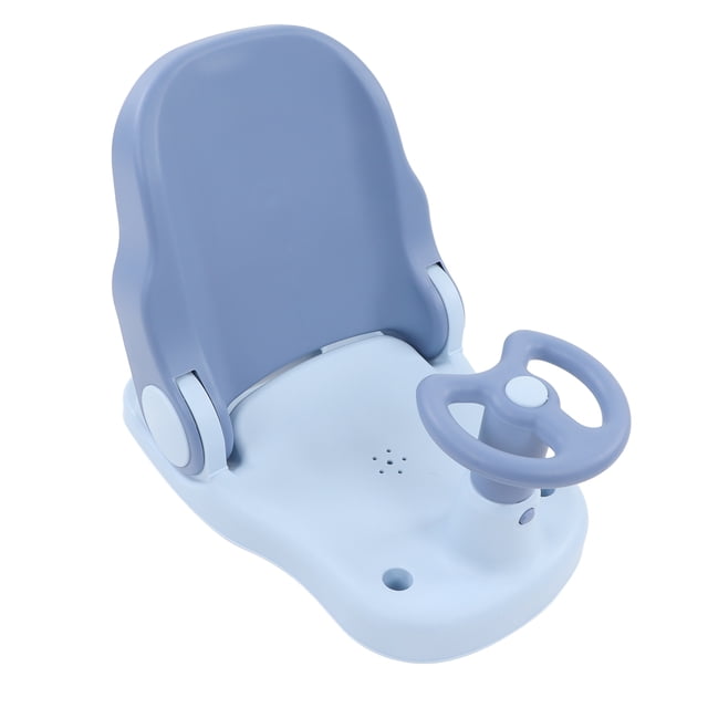 Asiento De Baño Para Bebé, Silla De Baño Para Niños Pequeños Con Forma De Coche Segura De PP Resistente Al Resbalón Para Ducha
