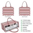 thumbnail image 2 of Large Capacity Tote Bag,Red Christmas Folk Pattern Handbag Fashion Luxury Tote Bag,15.7"x13"x 5.1" Inches,Laptop Compatible, 2 of 6