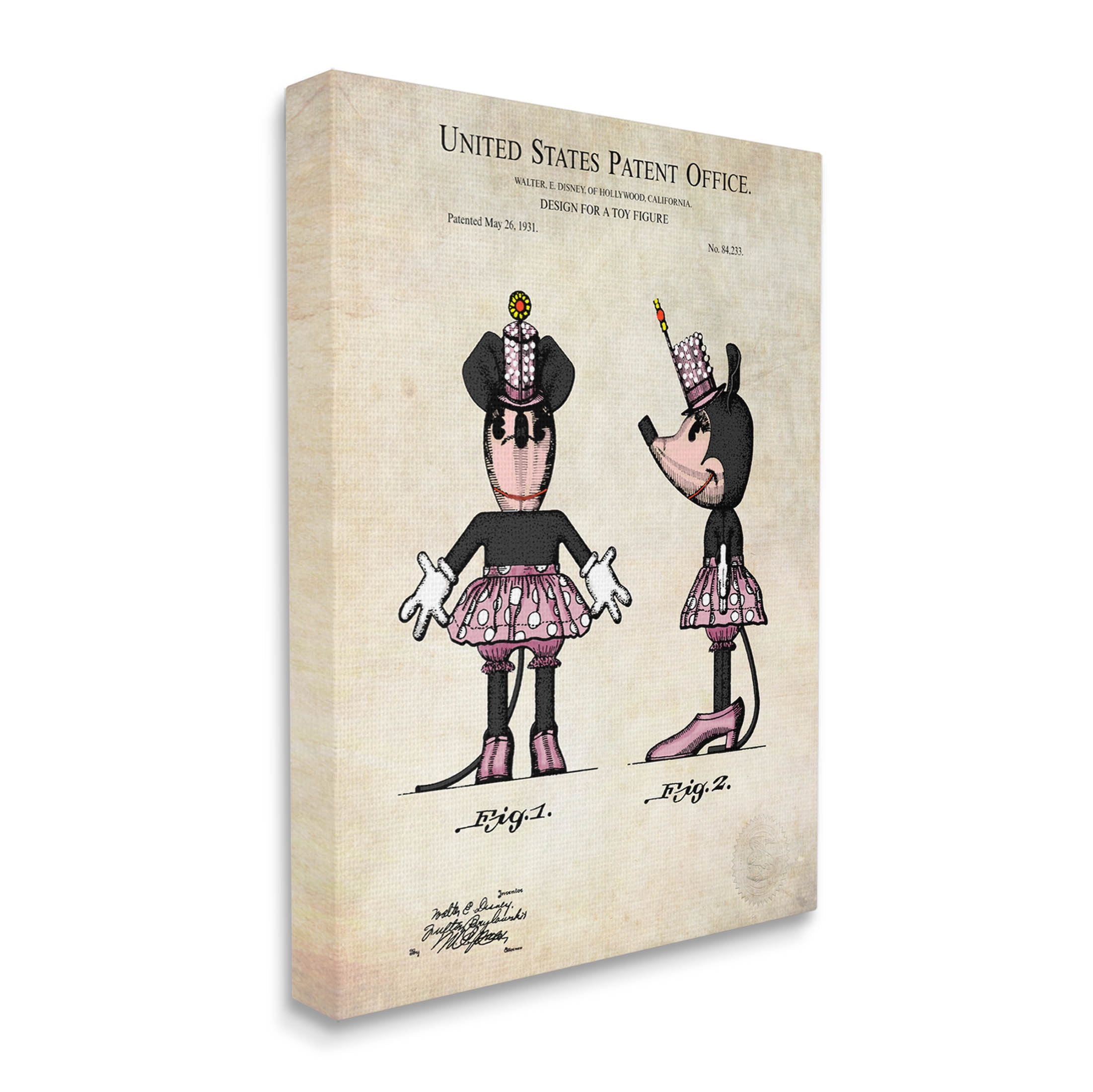 Stupell Industries Mouse Character Figure Diagram Graphic Art Gallery Wrapped Canvas Print Wall Art, Design by Karl Hronek