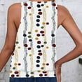 thumbnail image 4 of Tank Tops for Women Sleeveless Floral Printed V Neck T-shirt Beige S, 4 of 4
