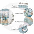 thumbnail image 3 of 60x72 Inch Shower Curtains for Bathroom, Starfish Coastal Fabric Bath Curtain Decor, Summer Ocean Blue Coral Conch Seagrass Waterproof Restroom Curtains Shower Set Accessories with 12 Hooks 60 Inch, 3 of 7