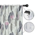 thumbnail image 4 of Blackout Kids Curtains,Pink and Grey Watercolor Feather Pattern Childrens Insulated Curtains Set Of 2,Bedroom Essentials,Toddler Room Decor 42x54in(106x137cm), 4 of 5