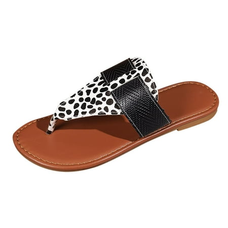 

Sandals For Women Ladies Flip Flops Flat Sandals Buckle Rome Shoes Colorblock Flat Thong Sandals Leather Sandals Women Heeled Womens Platform Sandals Size 14 Sandals for Women with Arch Support for