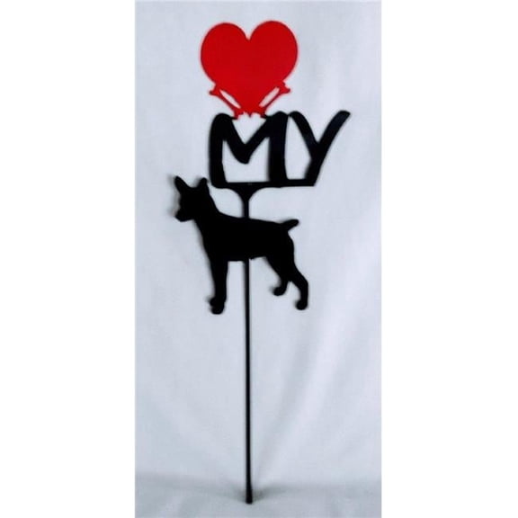 The Lazy Scroll Rat Terrier Love My Heart Sign