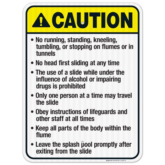 Utah Caution Sign, Complies With State Of Utah Pool Safety Code, 18x24 Reflective Aluminum EGP