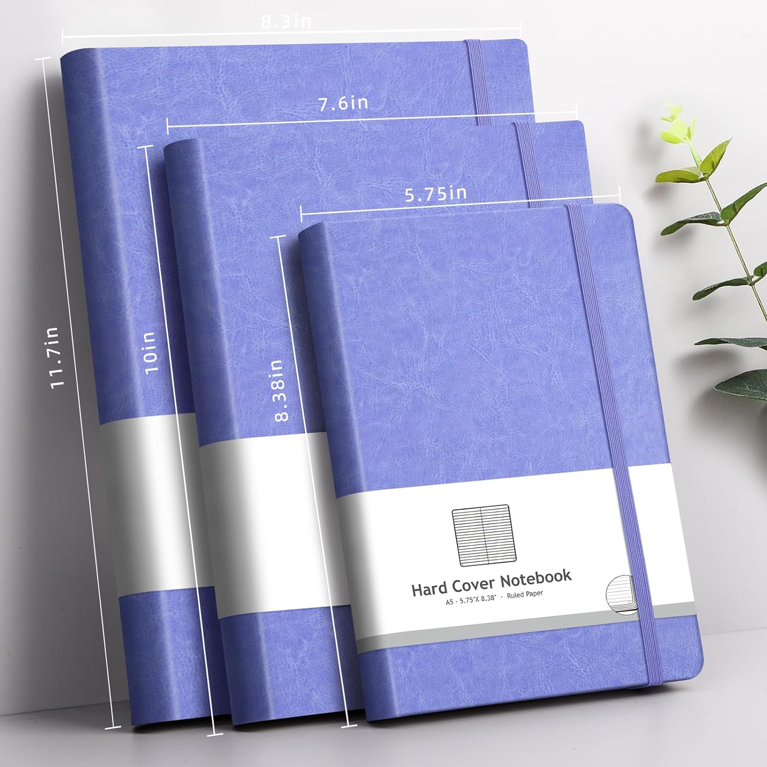 Lined Journal Notebook - 320 Numbered Pages Leather Journal for Women, 100gsm Thick College Ruled Paper, Large B5 Softcover Journal for Writing Work School, 7.6'' X 10''-Purple