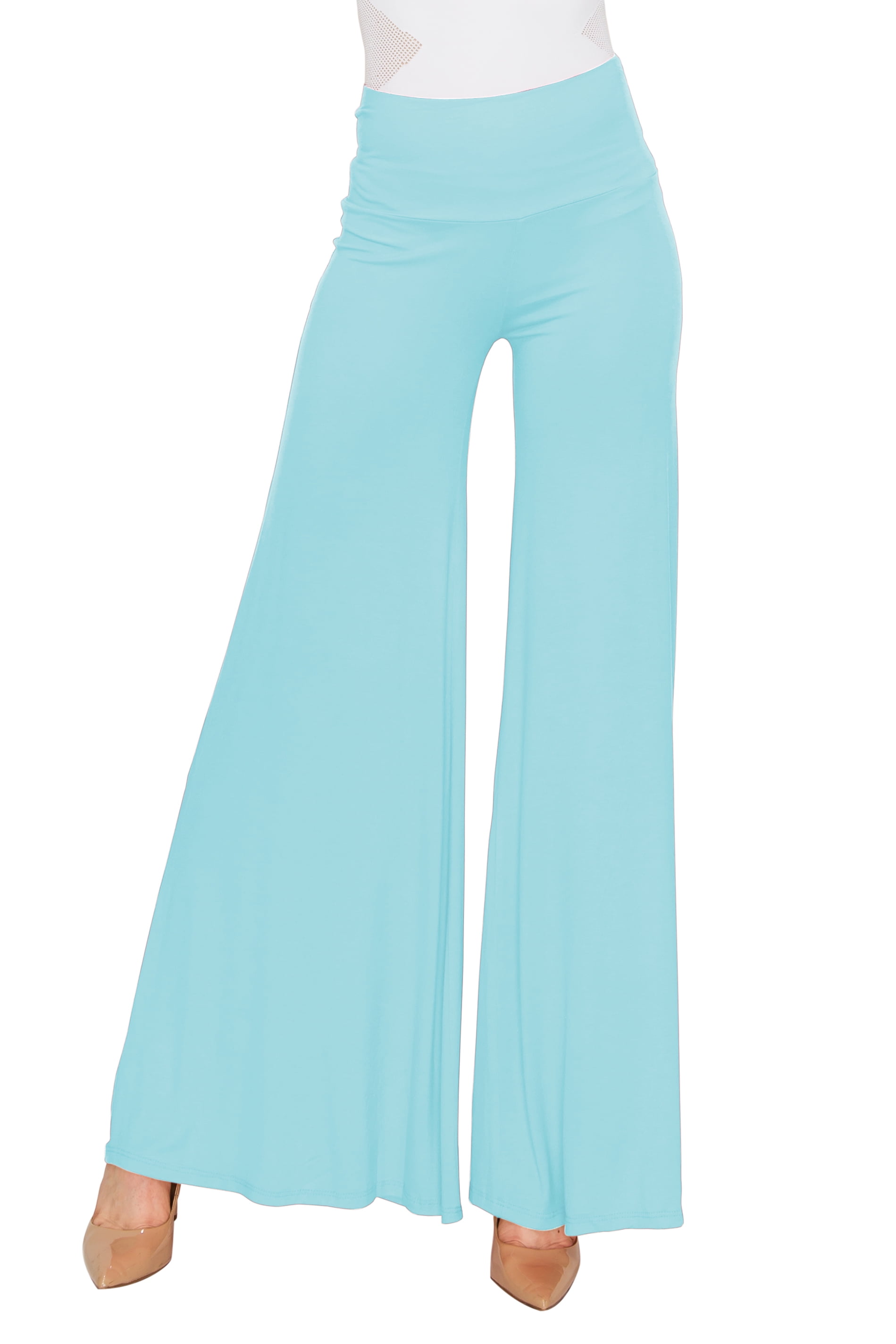 MBJ WB750 Womens Chic Palazzo Lounge Pants L LIGHT_BLUE - Walmart.com