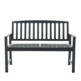 thumbnail image 4 of Tcbosik Outdoor Garden Bench, 2-Person Wooden Loveseat with Armrest and Backrest for Backyard, Porch, Balcony, Deck, Easy Assembly, Dark Grey, 4 of 10