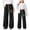 C-Black21, variant on Girls Valentines Day Trousers Heart Print High Waisted Straight-Leg Long with Pockets Girlfriend Pants For Children Casual Slacks