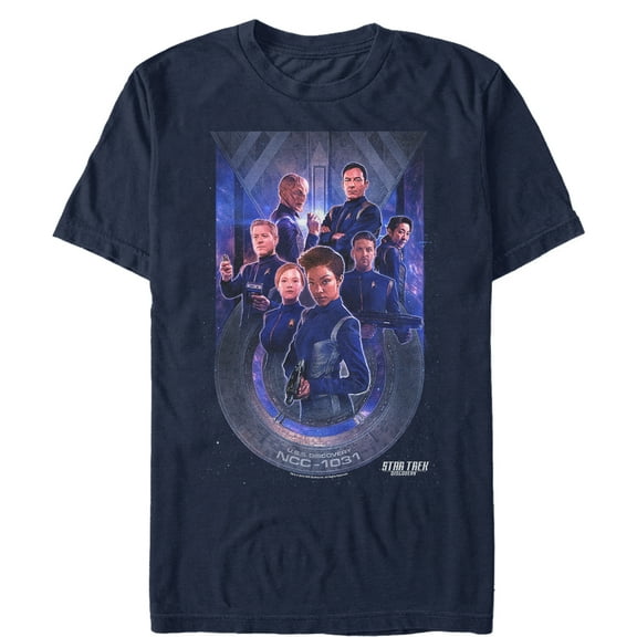 Men's Star Trek: Discovery Discovery Crew  Graphic Tee Navy Blue Large