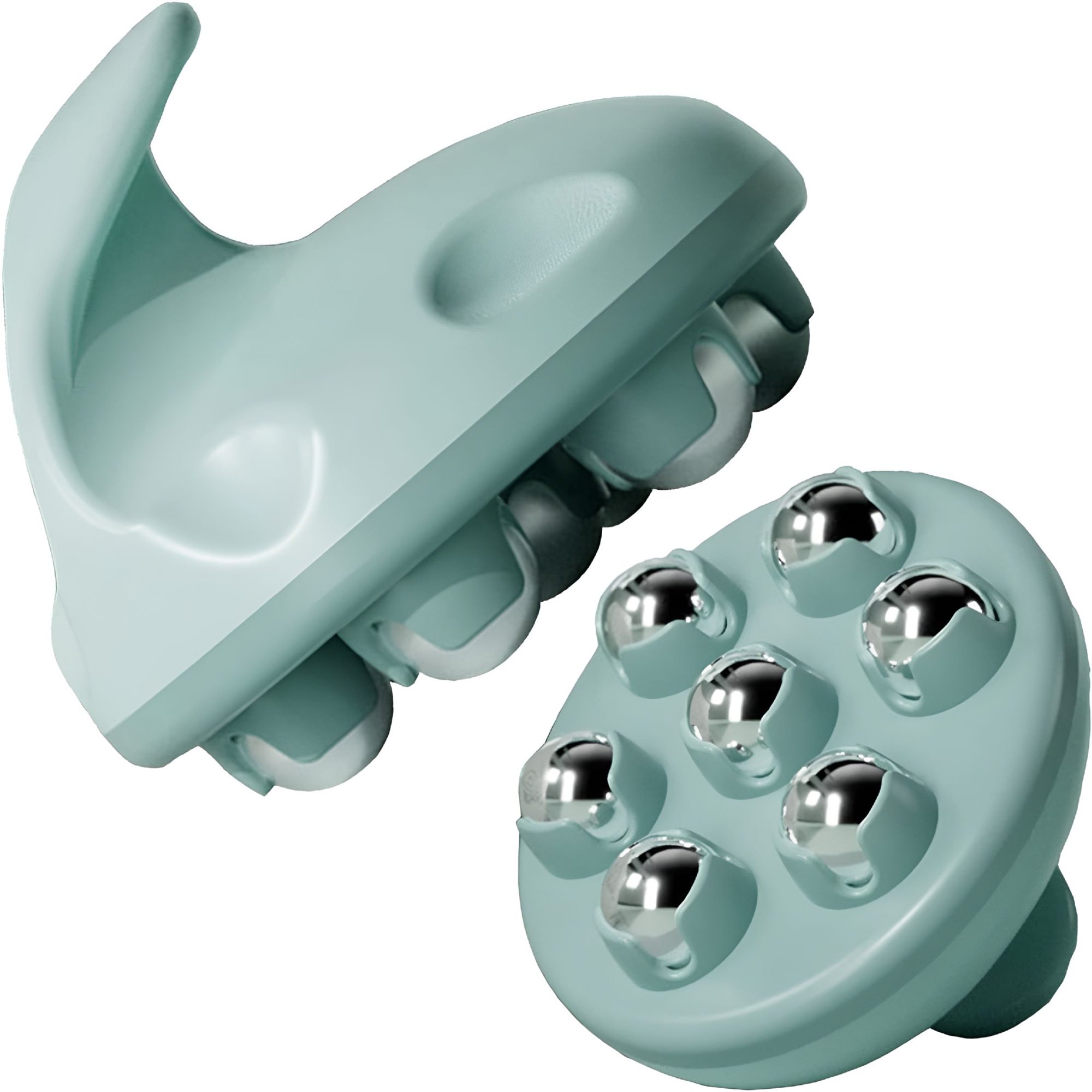 XIRQI Hand Held Massager,Full Body Massage Tool with Roller Ball Massager Manual 360-degree Roller for Muscle,Back,Neck,Joint,Foot,Shoulder,Leg Pain Relief with Portable Design (Green)