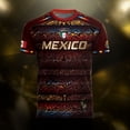 thumbnail image 4 of Zimjoy Men's 2026 Mexico Soccer Jersey Short Sleeve Crew Neck Training Shirt Breathable Sport Casual T Shirt for Soccer Fans Watermelon Red 6XL, 4 of 8