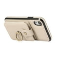 thumbnail image 5 of Wallet Case for iPhone XS Max, Kickstand Ring Holder Premium PU Leather Case with Crossbody Strap,Card Holder Slot Money Pocket 360°Rotation Metal Ring Grip Kickstand Cover,Beige, 5 of 8