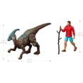 thumbnail image 2 of Figura de Juguete Mattel Jurassic World Rebirth Reuben Delgado y Parasaurolophus, 2 of 6