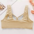 thumbnail image 3 of Fnooota Womens Bras Front Closure, Wireless Soft Full Coverage Comfort Push Bras Beige Size 38-50(BC), 3 of 5