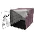 thumbnail image 3 of Abstract Dog Crate Cover, Continuous Composition Cubes Geometric Elements in Violet Tones Print, Easy to Use Pet Kennel Cover Small Dogs Puppies Kittens, 7 Sizes, Dark Purple Grey Blush, by Ambesonne, 3 of 6