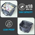 thumbnail image 3 of CleverMade Collapsible Soft Cooler Bag Tote - Insulated 18 cans Leakproof Small Cooler Box with Bottle Opener and Shoulder Strap for Lunch, Beach, and Picnic - Cream, 3 of 6
