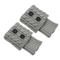 thumbnail image 4 of STETMN Women's Crochet Knitted Boot Socks Short Leg Warmers Boot Covers Button Decor Trendy Sock, 4 of 6