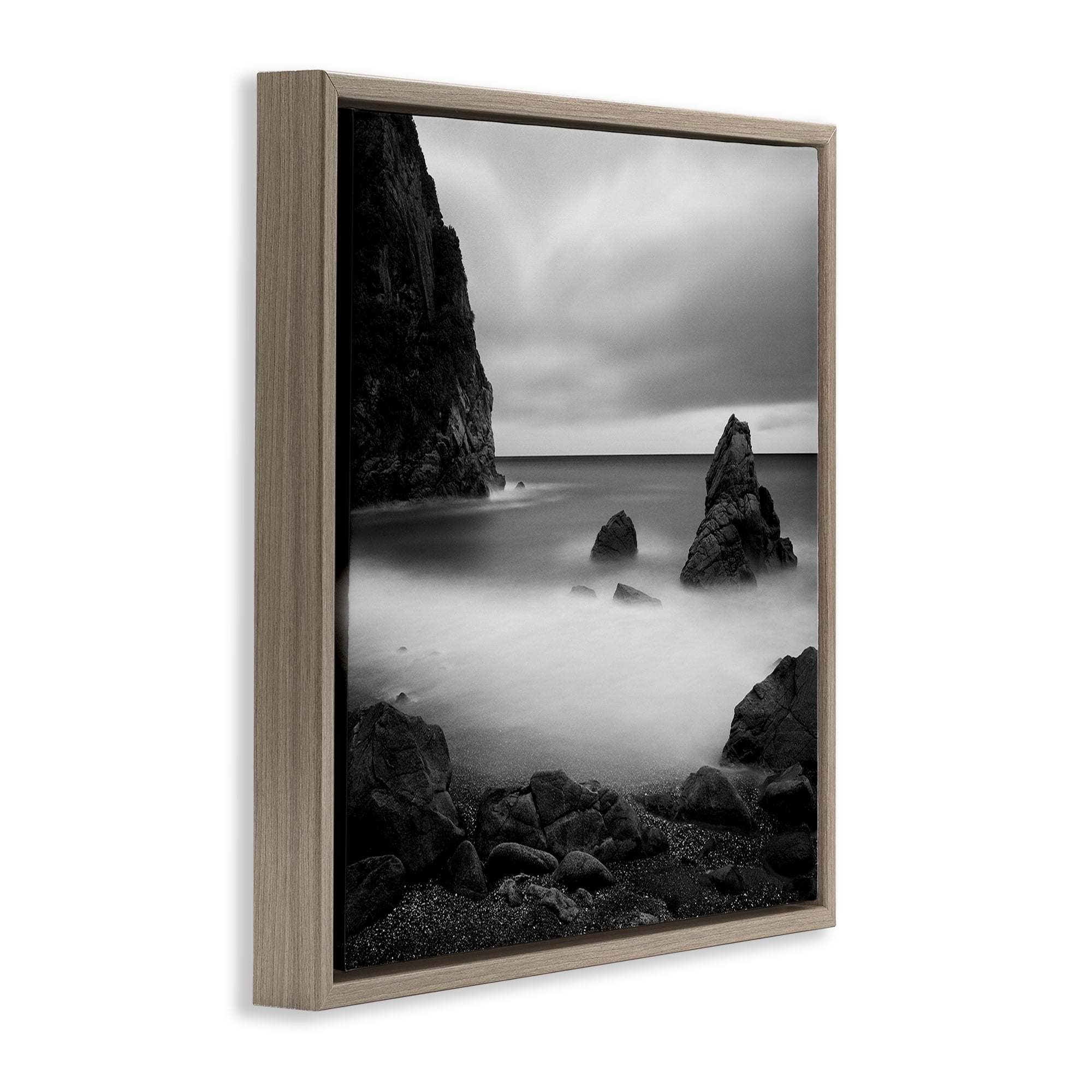 Stupell Industries Clear To The Horizon Brown Framed Floater Canvas Wall Art, design by Chip Forelli