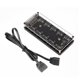 thumbnail image 1 of Placa base del concentrador del ventilador de refrigeración 5V 3pin Adaptador de ventilador de refrigeración RGB Divisor de enfriador de computadora de 10 vías Yuarrent EL002014-00, 1 of 2