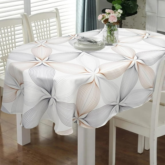 Oval Tablecloth 60 x 84 Inch, Modern Geometric Tablecloth for Oval Table, Fabric Wrinkle Free Washable Waterproof Tablecloth Oval Table Cloth for Dining Room Table