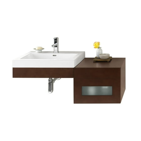 Ronbow Adina 41 Inch Wall Mount Bathroom Vanity Set In Dark Cherry Ronbow Adina 41 Inch Wall Mount Bathroom Vanity Set In Dark Cherry Ceramic
