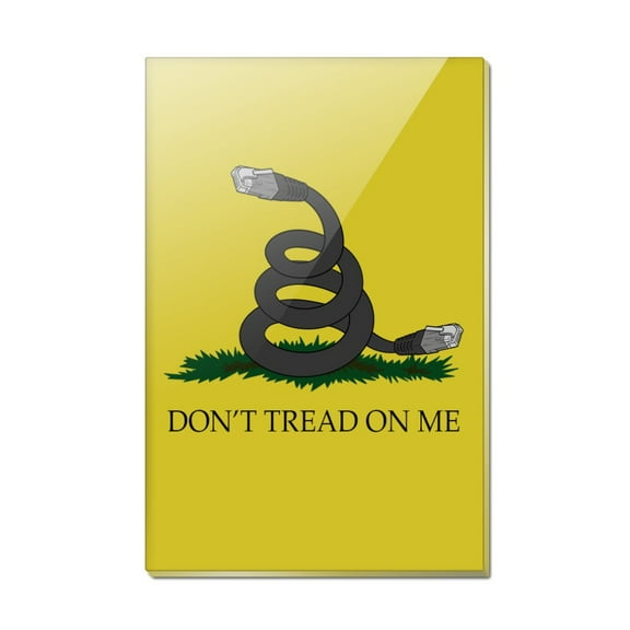 Net Neutrality Don't Tread on Me Rectangle Acrylic Fridge Refrigerator Magnet